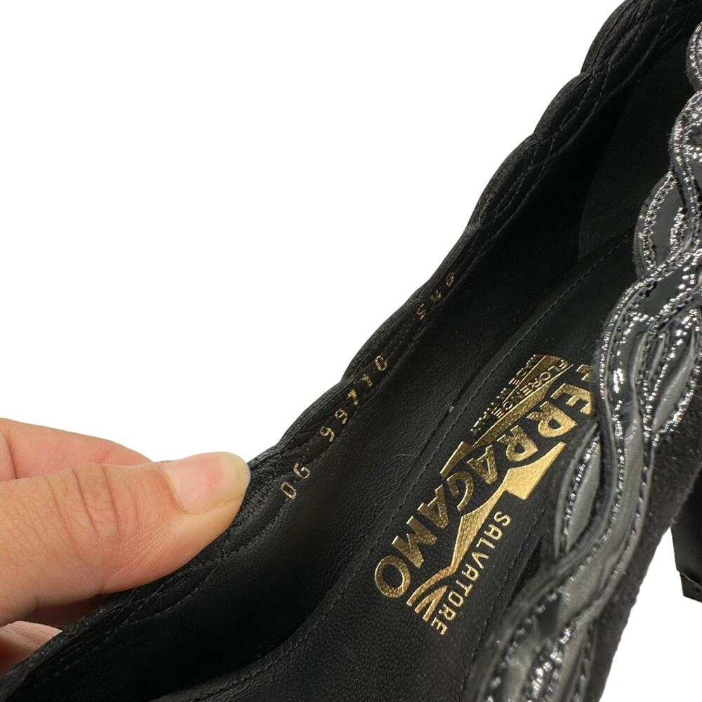 Salvatore Ferragamo Carla Suede Kitten Heel - Picture 11 of 13